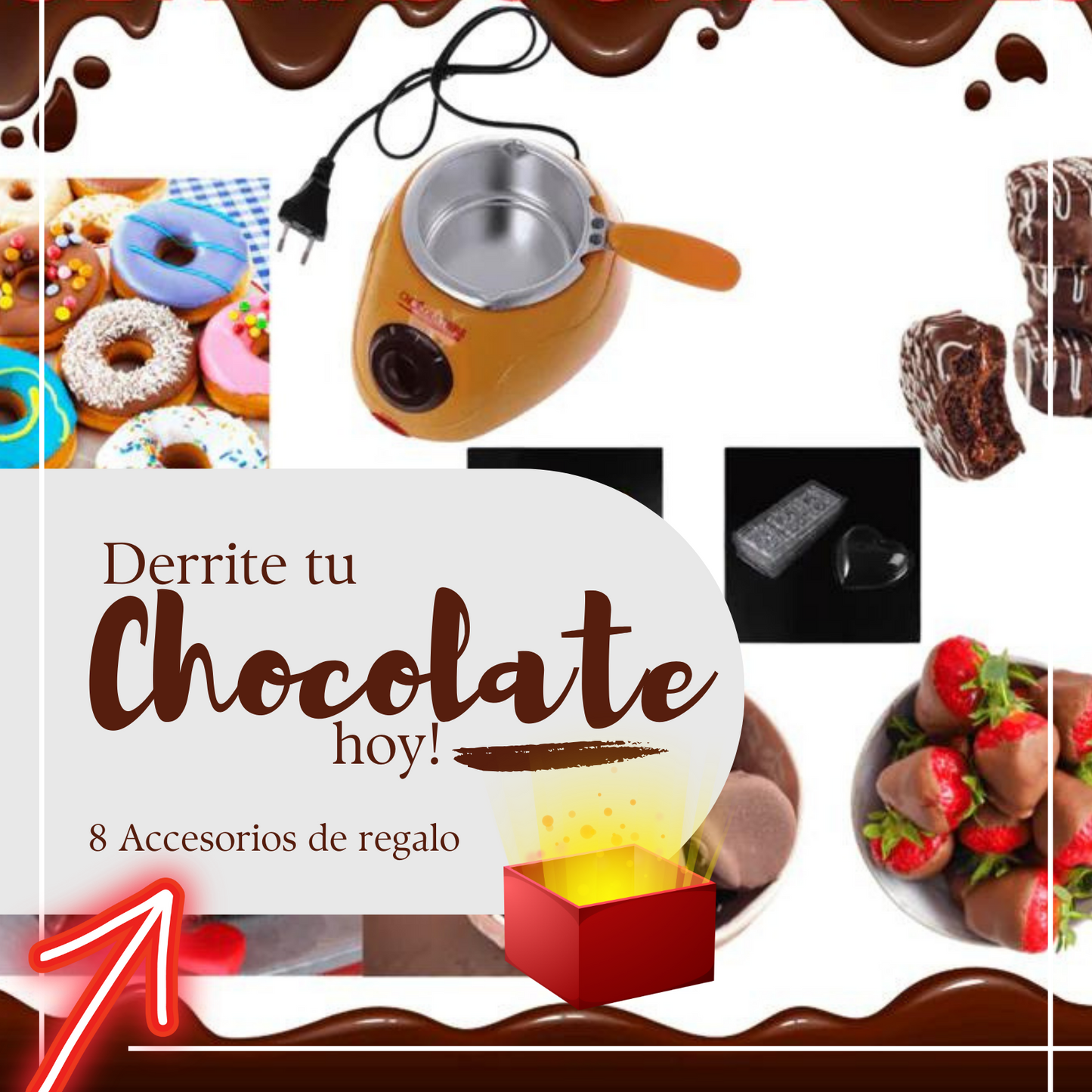 MAQUINA DE CHOCOLATE + REGALO DE ACCESORIOS🎁