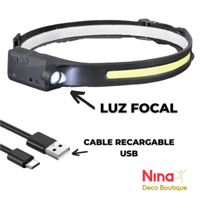 LINTERNA LED FRONTAL - Nina Deco Boutique