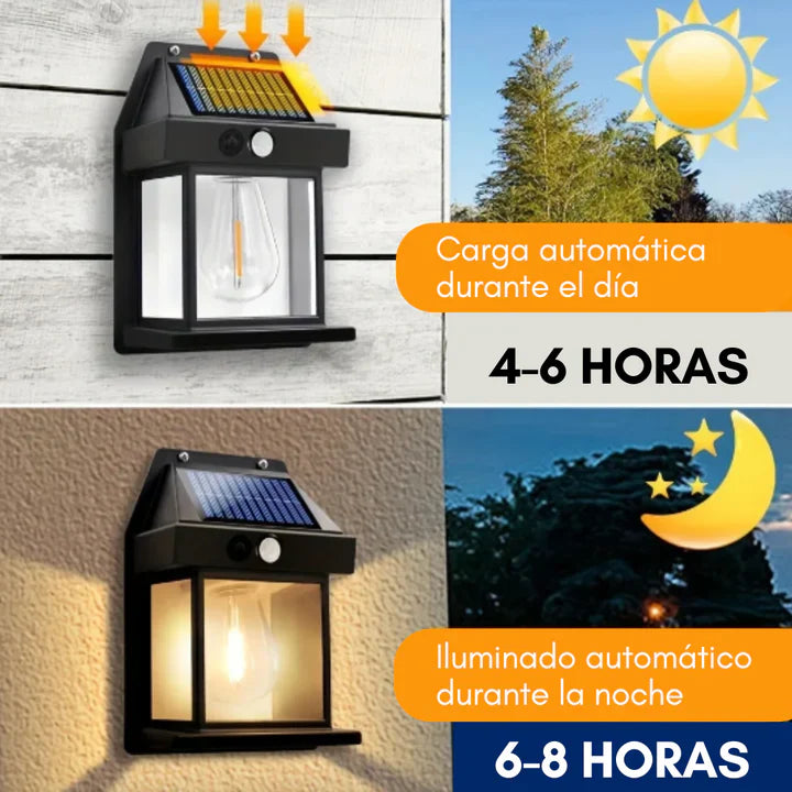 EcoBright™ FOCO SOLAR DE PARED CON SENSOR DE MOVIMIENTO🌞💡🚶‍♂️