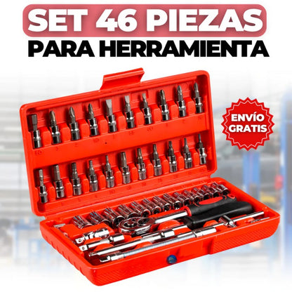 SET LLAVES COMBINADAS - SET 46 PIEZAS