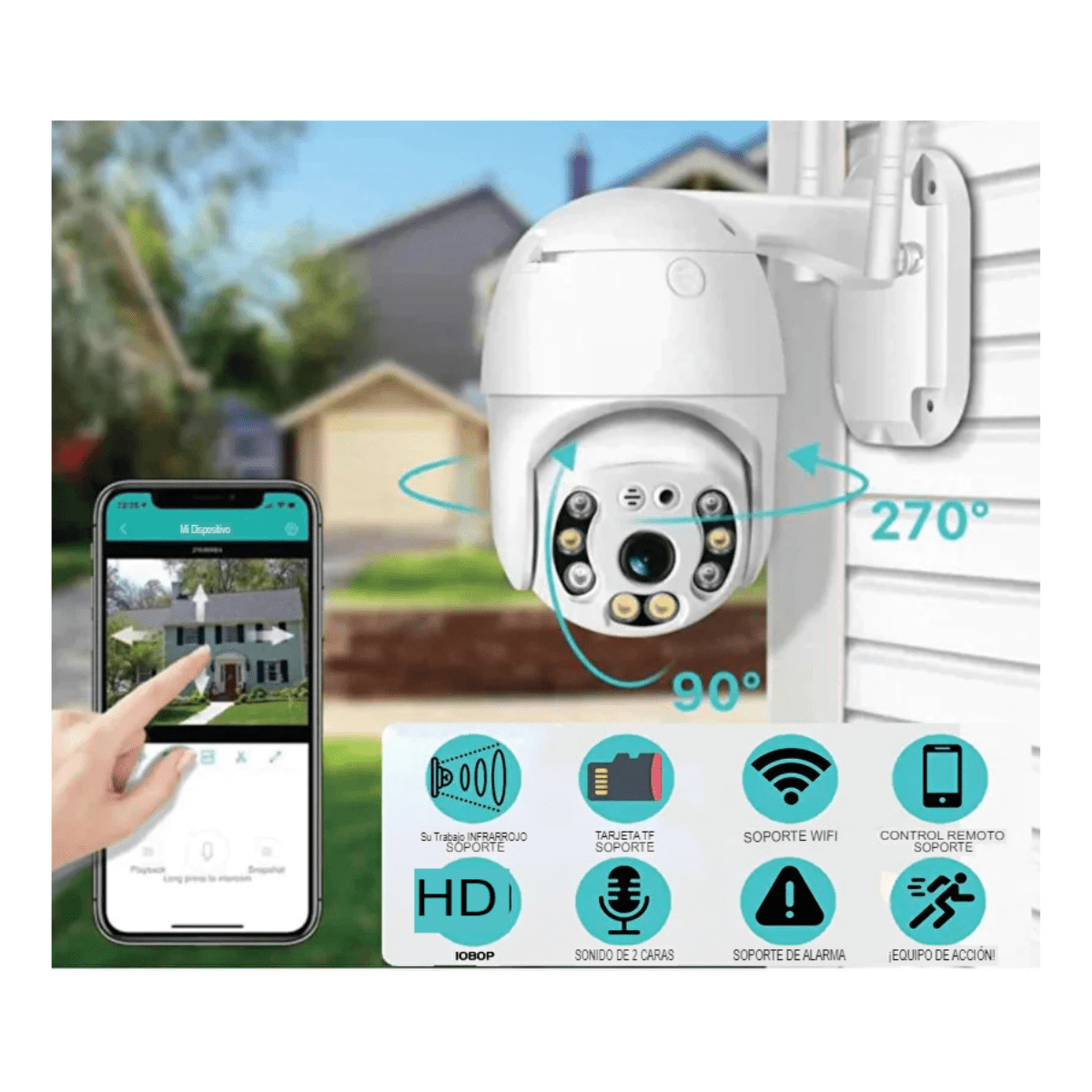 CAMARA SEGURIDAD EXTERIOR WIFI - Nina Deco Boutique