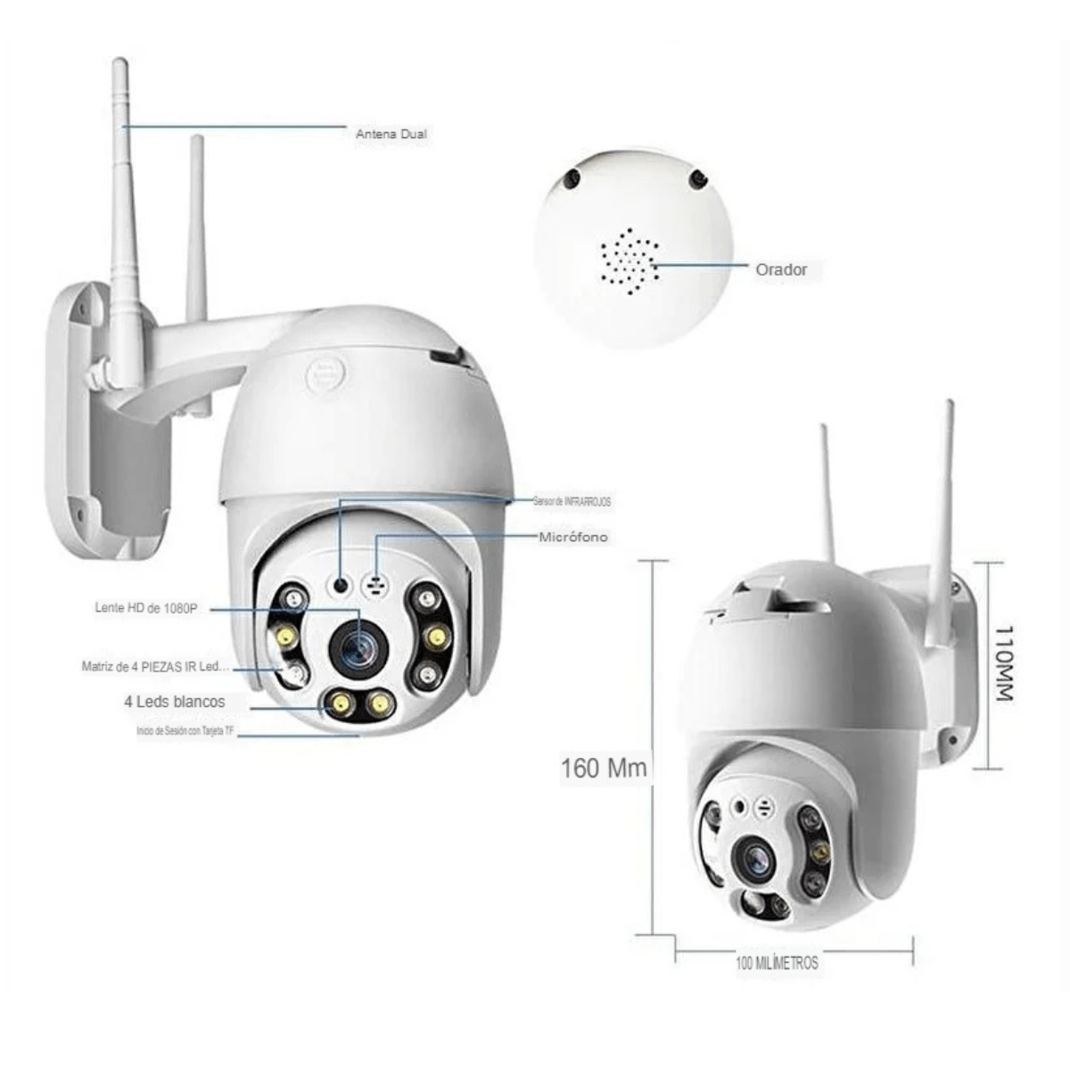 CAMARA SEGURIDAD EXTERIOR WIFI - Nina Deco Boutique