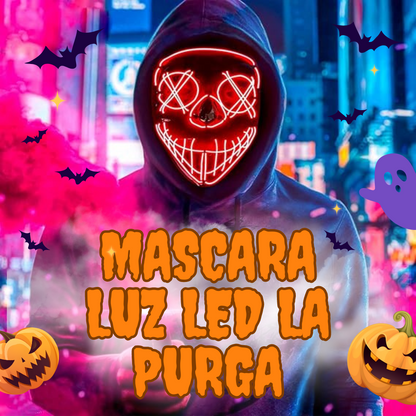 🎃MASCARA LUZ LED LA PURGA HALLOWEEN